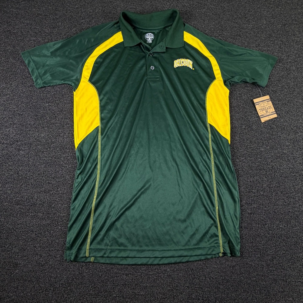Oregon Polo Shirt Mens M Green NCAA Football Rivalry Threads NEW